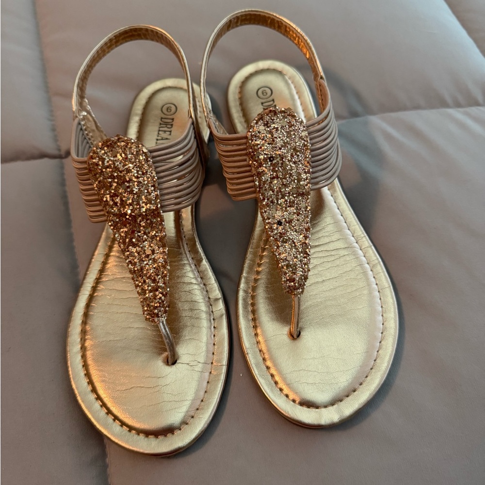 Rose Gold Glitter Sandals